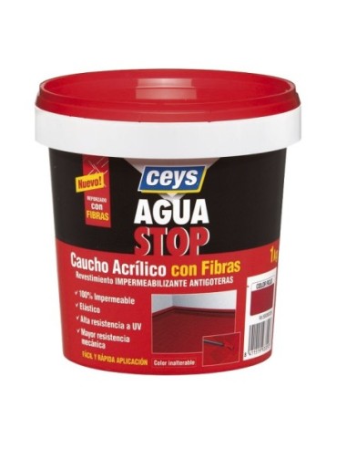 AGUASTOP CAUCHO FIBRAS TERRACOTA 1KG