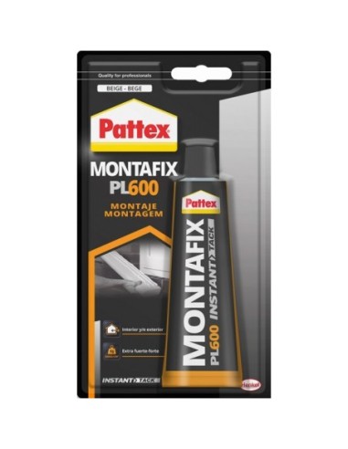 PEGAMENTO ADHESIVO DE MONTAJE PATTEX MONTAFIX PL600 BLISTER 75 GRAMOS