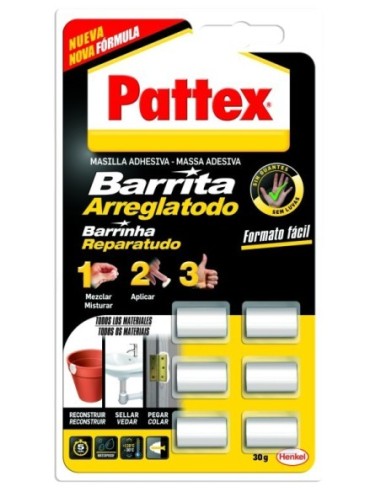 BARRITA ARREGLA TODO PATTEX MULTIMATERIAL 6 X 5 GRAMOS