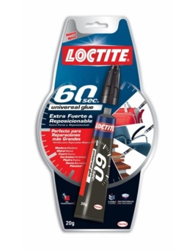 PEGAMENTO ADHESIVO LOCTITE 60 SEGUNDOS EXTRA FUERTE 20 GRAMOS