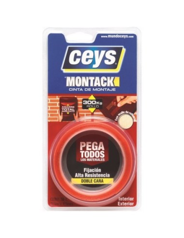 CINTA DOBLE CARA CEYS MONTACK XPRESS CINTA 2,5 METROS X 19MM