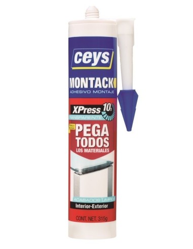 PEGAMENTO ADHESIVO MONTACK XPRESS TRANSP. CARTUCHO 315G MONTAJE CEYS