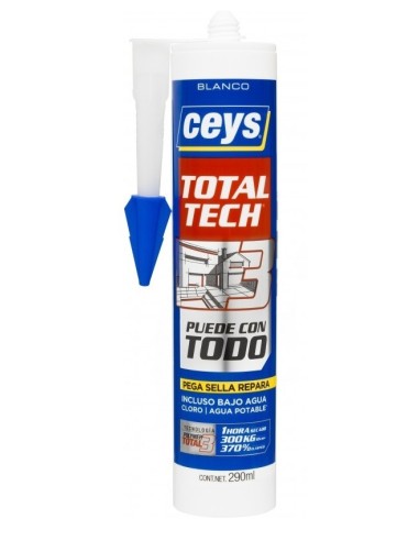 PEGAMENTO SELLADOR TOTAL TECH BLANCO CARTUCHO 290 ML