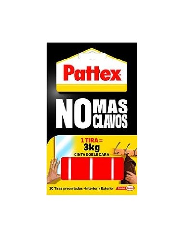 CINTA DOBLE CARA PATTEX PRECORTADA 10 PZ.