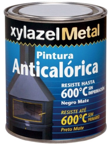 XYLAZEL METAL PINTURA ANTICALOR NegroMate 375