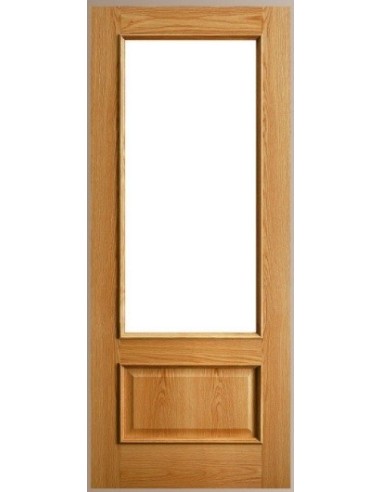 PUERTA 1 VIDRIO 32V ROBLE BARNIZ (0204V) 203X72,5