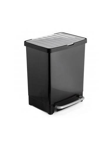 CUBO RECICLAJE 17L + 8L NEGRO