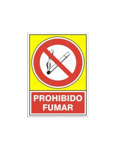 CARTEL PROHIBIDO FUMAR 400 34X24 cm