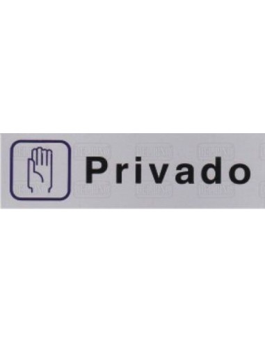 PLACA CARTEL PRIVADO COLOR PLATA