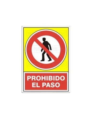 SEÑAL PROHIBIDO PASO 14X10 PL/AD