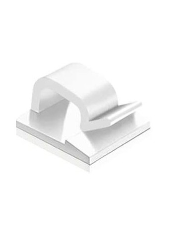 SOPORTE ADHESIVO PARA CABLES BLANCO 10 Ud