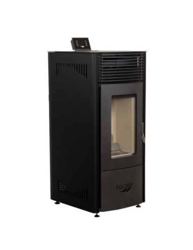 ESTUFA DE PELLET MODELO CHLOE 8 KW COLOR NEGRO