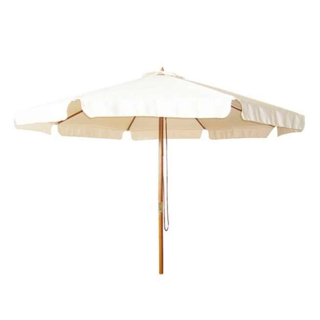 PARASOL MADERA BARNIZADA 3M Ø COLOR CRUDO de SuInPlas