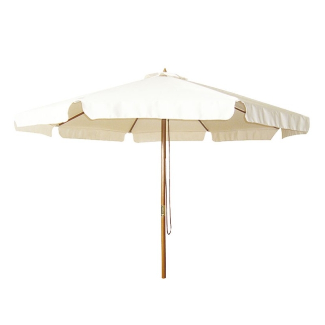 PARASOL MADERA BARNIZADA 3M Ø COLOR CRUDO de SuInPlas