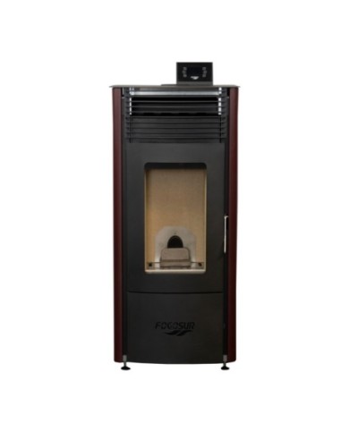 ESTUFA DE PELLET MODELOS CHLOE 8 KW COLOR BURDEOS