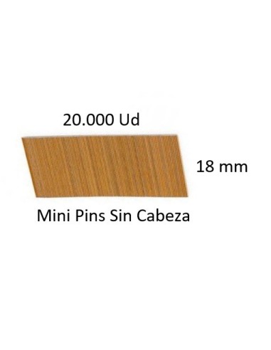 CLAVO PARA CLAVADORA NEUMATICA MINI PINS 0.8 mm DE GROSOR EN VARIAS MEDIDAS