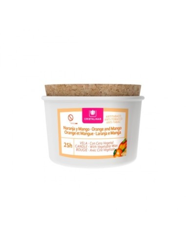 VELA CLASICA GELATTO CRISTALINAS NARANJA Y MANGO (ANTI TABACO)