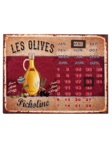 CALENDARIO METAL OLIVAS DE 25X33CM xxx