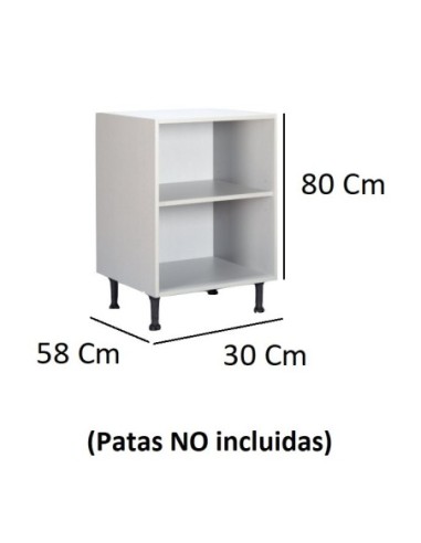 MUEBLE KIT COCINA BLANCO BAJO DE 80X30 F58