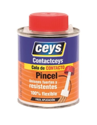 PEGAMENTO COLA DE CONTACTO CEYS STANDAR ZAPATERO PINCEL 250 ML