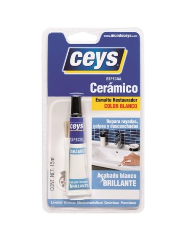 ESMALTE RESTAURADOR CERAMICO CEYS BLANCO 15 ML