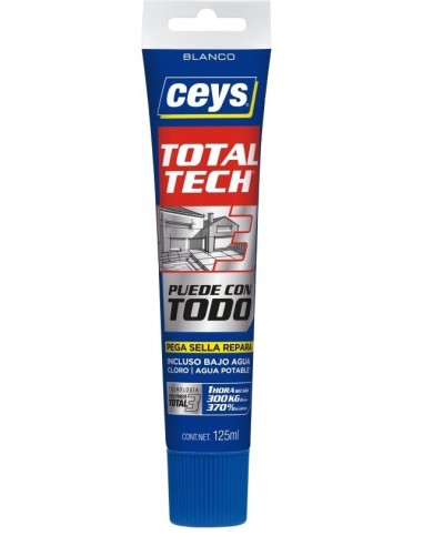 PEGAMENTO ADHESIVO BLANCO TOTAL TECH CEYS 125 ML