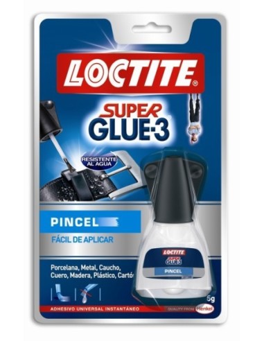 PEGAMENTO ADHESIVO SUPER GLUE-3 LOCTITE CON PINCEL 5 GRAMOS