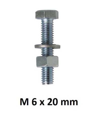 TORNILLO CABEZA HEXAGONAL CON TUERCA Y ARANDELA VARIAS MEDIDAS