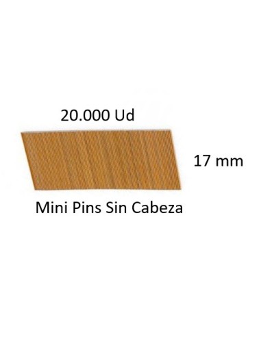 CLAVO PARA CLAVADORA NEUMATICA MINI PINS 0.6 mm DE GROSOR EN VARIAS MEDIDAS