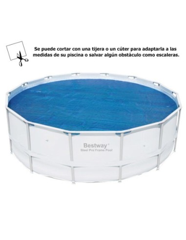 COBERTOR SOLAR PISCINA ESTRUCTURA METALICA DIAM 427CM