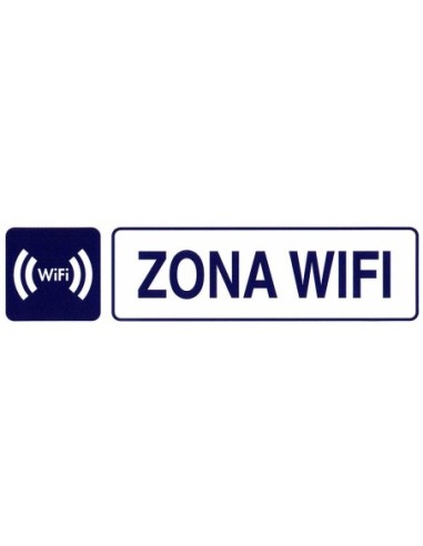 CARTEL ADHESIVO 250X63MM ZONA WIFI