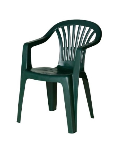 SILLA PLASTICO VERDE APILABLE