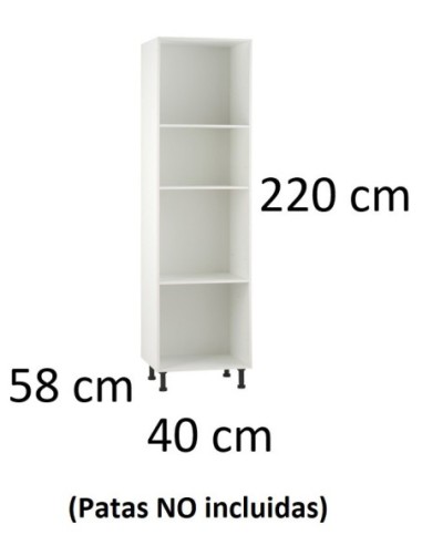 MUEBLE KIT COCINA BLANCO COLUMNA DESPENSA 220CM ALTO