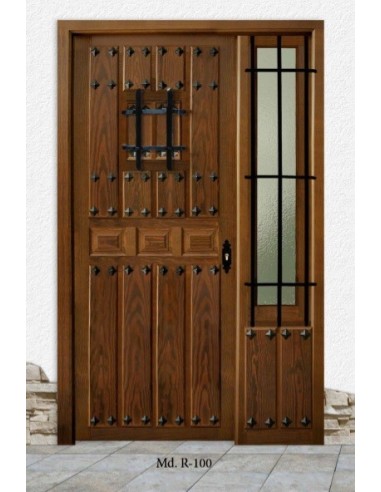 PUERTA DE CALLE MODELO R-100 210 x 130 CM VARIOS ACABADOS