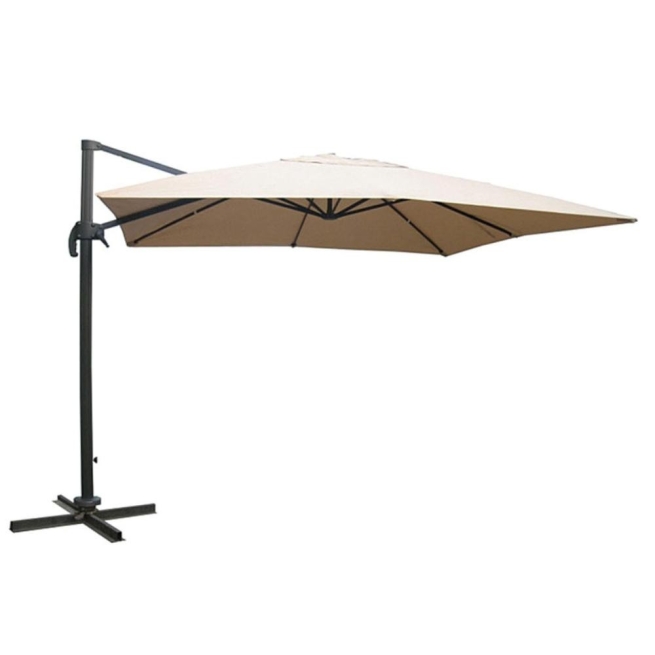 PARASOL COLGANTE ALUMINIO CRUDO/ANTRACITA 3X3,5M xxx de SuInPlas