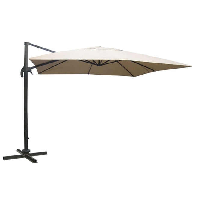 PARASOL COLGANTE ALUMINIO CRUDO/ANTRACITA 3X3,5M xxx de SuInPlas