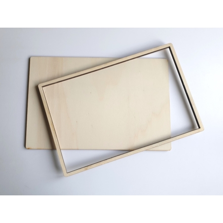 Bandeja chapa madera rectangular 195x295mm para epoxi - S...