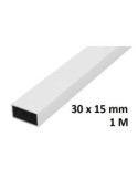 Tubo rectangular aluminio 30x15mm  plata 1m - Suinplas
