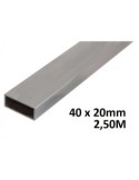 Tubo rectangular aluminio 30x15mm  plata 1m - Suinplas