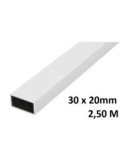 Tubo rectangular aluminio 30x15mm  plata 1m - Suinplas