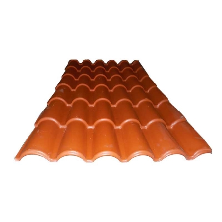 Placa ondulada teja curva rojo rustico 184x108cm  - Su...