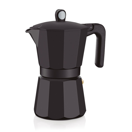 Cafetera alum.induction noir 6 tz. monix    - Suinplas