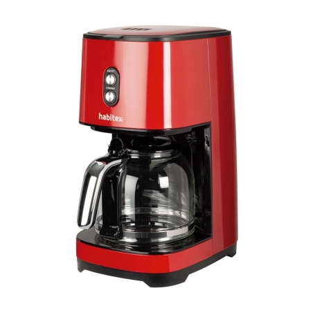 Cafetera de goteo roja  1,5l habitex - Suinplas