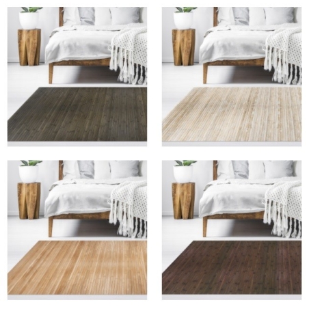 Alfombra bamboo cool gris 60x90 - Suinplas