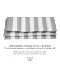 Cortina ducha impermeable rayas  blancas 180x200cm - Suin...