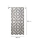 Cortina ducha impermeable vintage gris  180x200 - Suinplas
