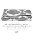 Cortina ducha impermeable vintage gris  180x200 - Suinplas