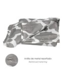 Cortina ducha impermeable vintage gris  180x200 - Suinplas
