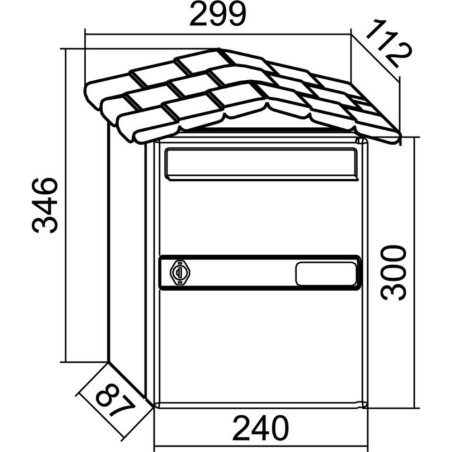 Buzon de exterior btv mod chalet-1 verde - Suinplas