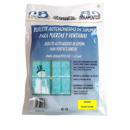 Burlete de espuma   poliuretano 10x10 - Suinplas